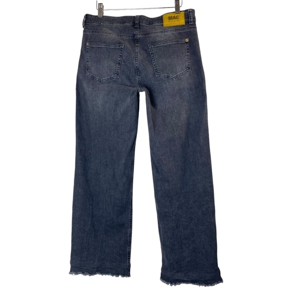 MAC Rich Clea Jeans Wide Straight Leg Crop Cuffed in Dark Gray Size 38 (US 8) - Picture 11 of 11